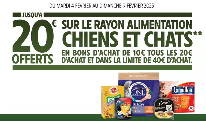 Purina/ Canaillou/ Cesar/ Pedigree - Sur Le Rayon Alimentation Chiens Et Chats offre sur Intermarché Express