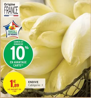 Endive offre à 1,89€ sur Intermarché Express