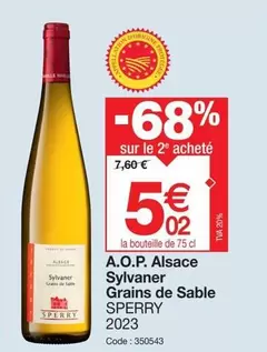 Sylvaner - A.o.p. Alsace  Grains De Sable offre à 5,02€ sur Promocash