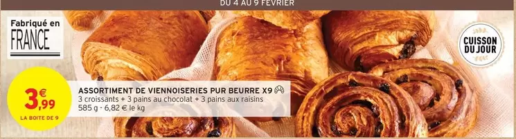 Assortiment De Viennoiseries Pur Beurre X9 offre à 3,99€ sur Intermarché Contact