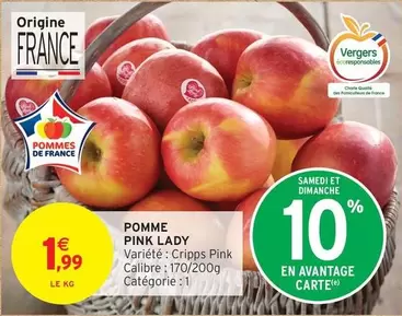 Pink Lady - Pomme offre à 1,99€ sur Intermarché Contact