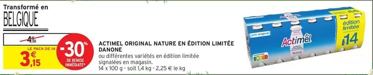 Danone - Actimel Original Nature En Édition Limitée offre à 3,15€ sur Intermarché Contact