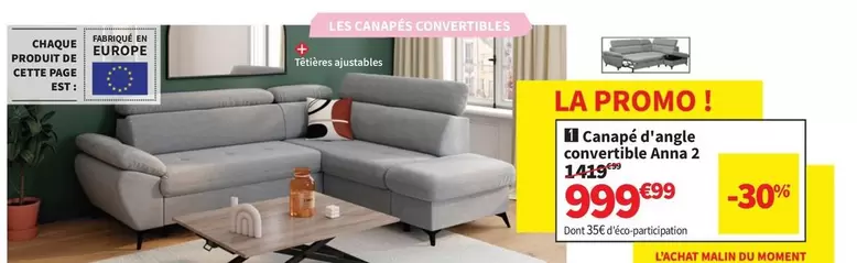 Promo - Canapé D'angle Convertible Amaz 2 offre à 999,99€ sur Conforama