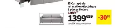 Canapé De Relaxation Électrique 3 Places Delaro offre à 1399,99€ sur Conforama