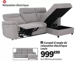 Canapé D'angle De Relaxation Électrique Louis offre à 999,99€ sur Conforama