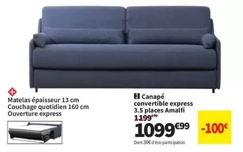 Canape Convertible Express offre à 1099,99€ sur Conforama