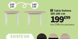 Table Nohma 100-140 Cm offre à 199,99€ sur Conforama