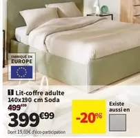 Lit-coffre Adulte 140x190 Cm Soda offre à 399,99€ sur Conforama