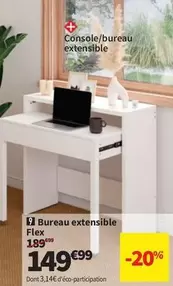 Bureau Extensible Flex offre à 149,99€ sur Conforama