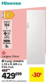 Hisense - Largeur 55cm offre à 429,99€ sur Conforama