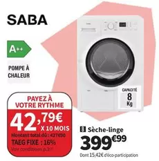 Saba - Sèche-linge offre à 399,99€ sur Conforama