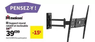 Support Mural Rotatif Et Inclinable offre à 39,99€ sur Conforama