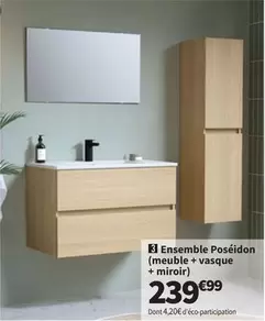 Ensemble Poseidon ( Meuble + Vasque + Miroir) offre à 239,99€ sur Conforama