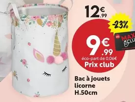 Bac À Jouets Licorne offre à 9,99€ sur Maxi Bazar