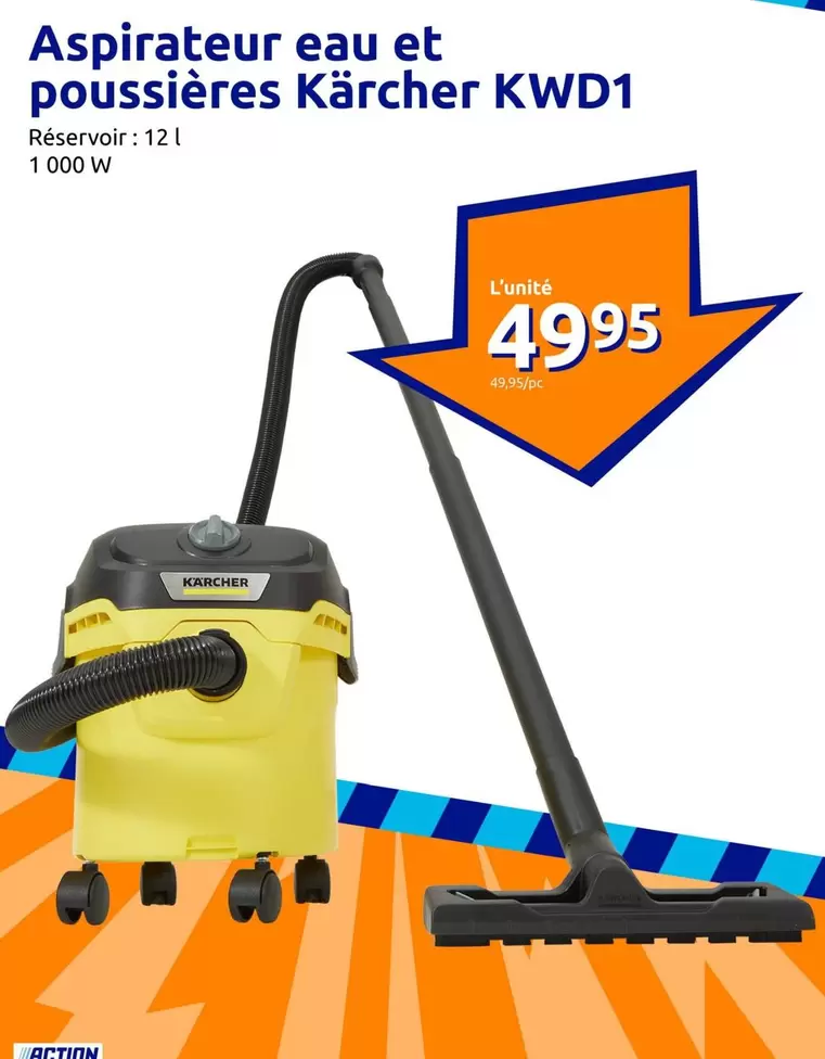 Kärcher - Aspirateur Eau Et Poussières Kwd11 offre à 49,95€ sur Action