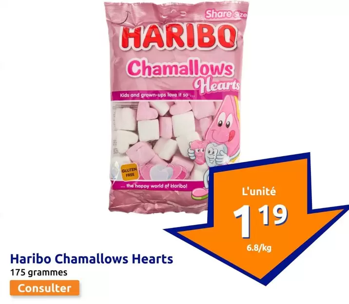 Haribo -  Chamallows Hearts offre à 1,19€ sur Action