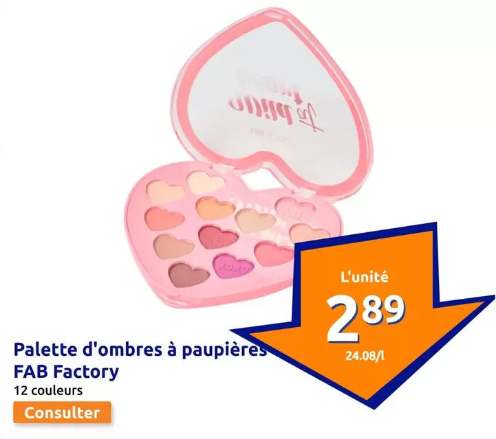 Palette -  D'ombres À Paupiéres offre à 2,89€ sur Action