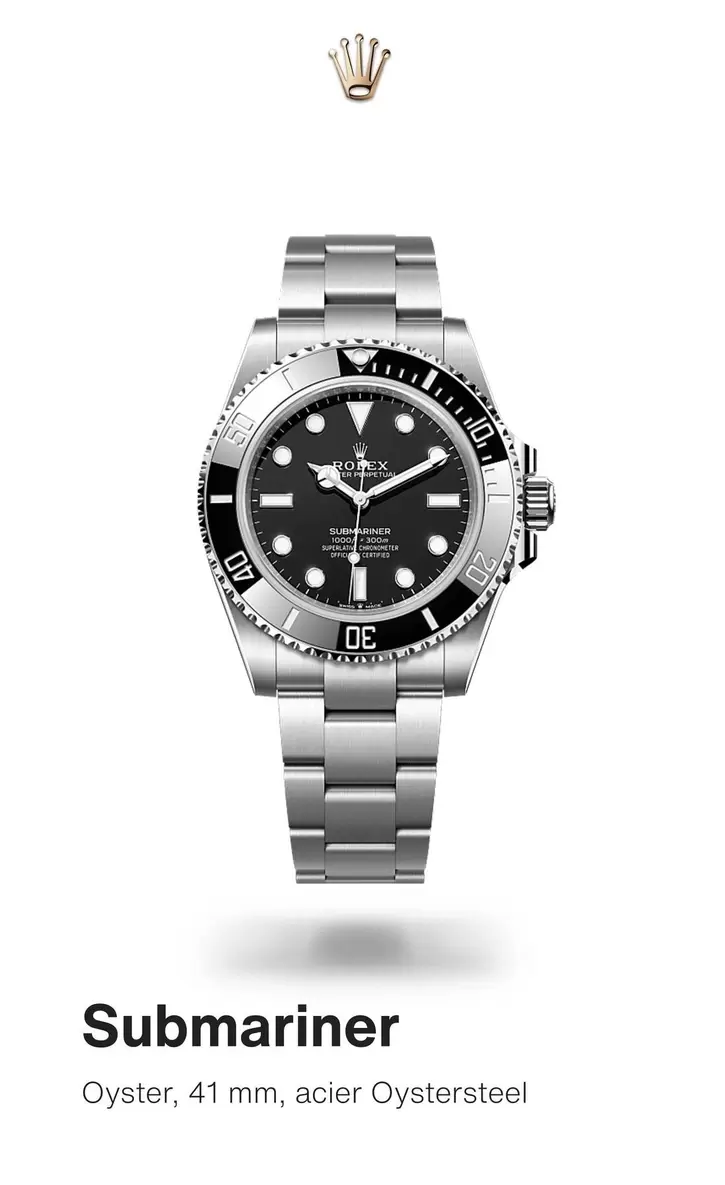 Rolex - Submariner   offre sur Rolex