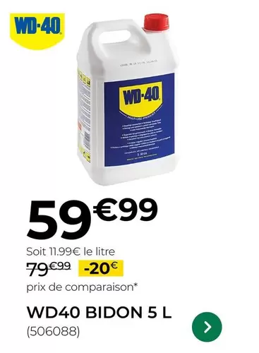 WD-40 - Bidon  offre à 59,99€ sur Feu Vert