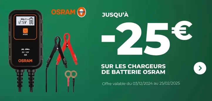 Osram - Sur Les Chargeurs De Batterie offre sur Feu Vert