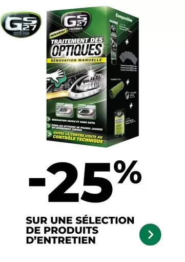 GS27 - Sur Une Sélection De Produits D'Entretien offre sur Feu Vert