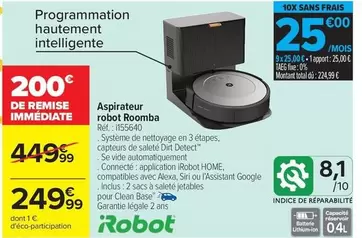 IRobot - Aspirateur Robot Roomba offre à 249,99€ sur Carrefour Contact