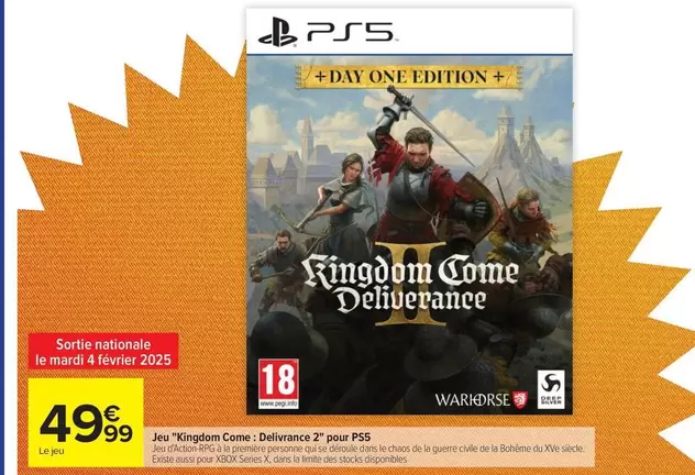 Jeu "Kingdom Come: Delivrance 2" Pour PS5 offre à 49,99€ sur Carrefour Contact