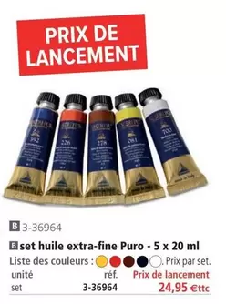 Maimeri Puro - Set Huile Extra-Fine  offre à 24,95€ sur Le Géant des Beaux-Arts