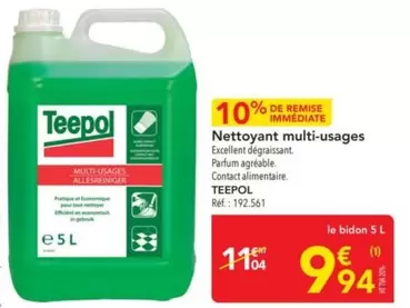 Teepol - Nettoyant Multi-usages offre à 9,94€ sur Metro