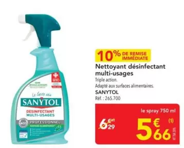 Sanytol - Nettoyant Désinfectant Multi-usages offre à 5,66€ sur Metro