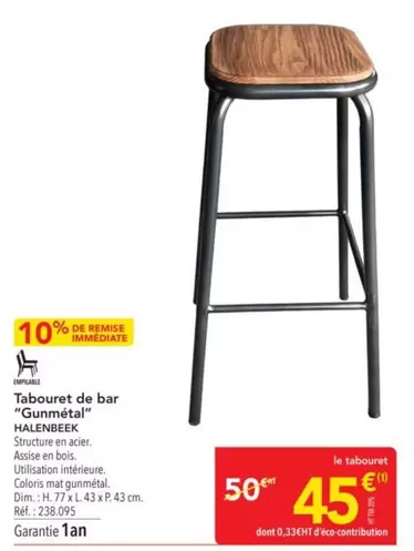 Dim - Tabouret De Bar offre à 45€ sur Metro