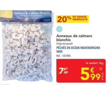 Anneaux De Calmars Blanchis offre à 5,99€ sur Metro