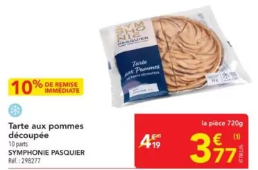 Pasquier - Tarte Aux Pommes Découpée offre à 3,77€ sur Metro