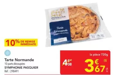 Pasquier - Tarte Normande offre à 3,67€ sur Metro