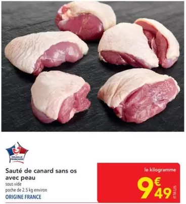 Francaise - Sauté De Canard Sans Os Avec Péau offre à 9,49€ sur Metro