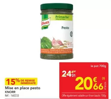 Knorr - Mise En Place Pesto offre à 20,66€ sur Metro