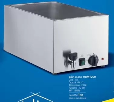 Bain-marie Hbm1200 offre sur Metro