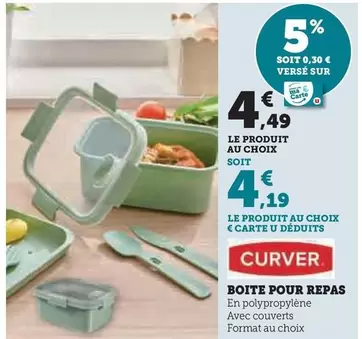 Curver - Boite Pour Repas offre à 4,49€ sur Super U