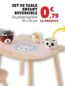 Set De Table Enfant Reversible offre à 0,79€ sur Hyper U