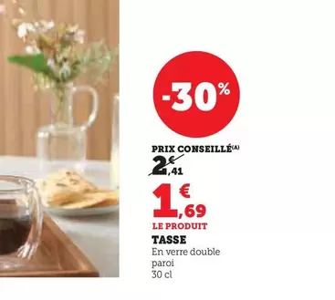 Tasse offre à 1,69€ sur Super U