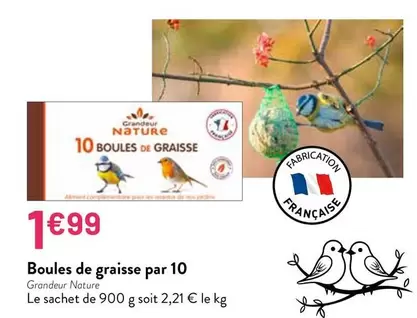 Grandeur Nature - Boules De Graisse Par 10 offre à 1,99€ sur VillaVerde