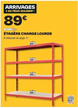 Étagère Charge Lourde offre à 89€ sur Brico Dépôt