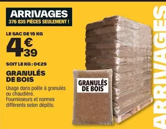 Granulés De Bois offre à 4,39€ sur Brico Dépôt