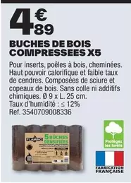 Flamino - Buches De Bois Compressees X5 offre à 4,89€ sur Brico Dépôt