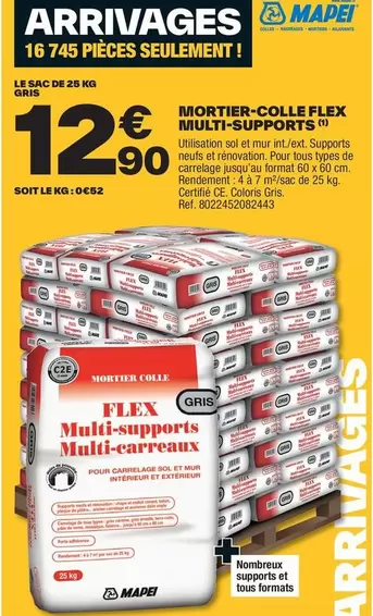 Mapei - Mortier-Colle Flex Multi-Supports offre à 12,9€ sur Brico Dépôt