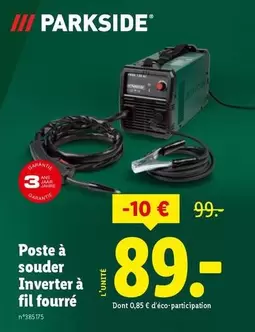 Parkside - Poste A Souder Inverter À Fil Fourré offre à 89€ sur Lidl