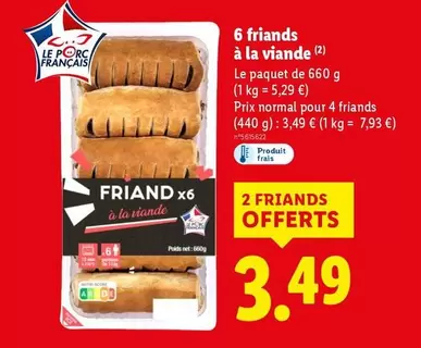 6 Friands À La Viande offre à 3,49€ sur Lidl