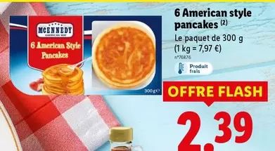 Mcennedy - 6 American Style Pancakes offre à 2,39€ sur Lidl