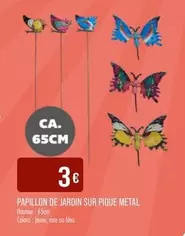 Papillon -  De Jardin Sur Pique Metal offre à 3€ sur Supermarché Match