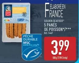 Golden Seafood - 5 Panes De Poisson offre à 3,99€ sur Aldi